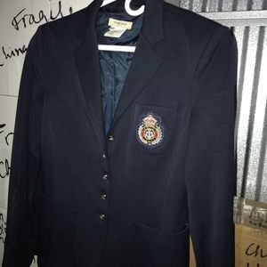 VERTIGO Paris Blue Blazer Jacket with emblem.